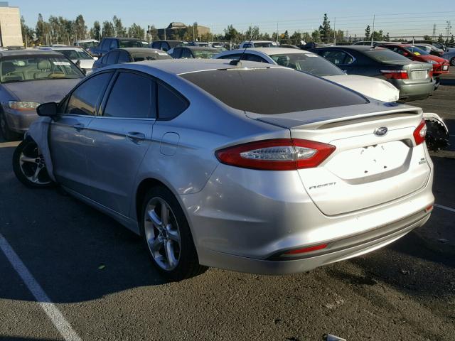 3FA6P0HRXDR296861 - 2013 FORD FUSION SE SILVER photo 3