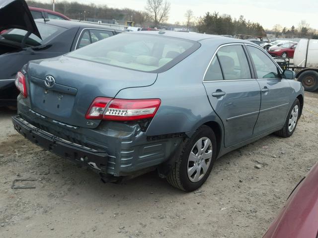 4T1BF3EK2BU650328 - 2011 TOYOTA CAMRY BASE TEAL photo 4