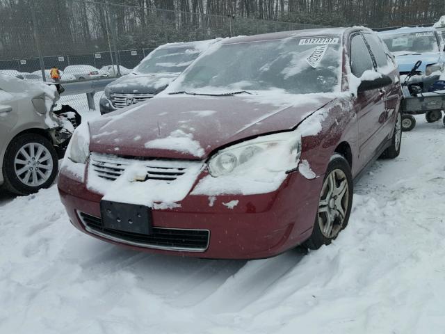 1G1ZS58N57F282375 - 2007 CHEVROLET MALIBU LS RED photo 2