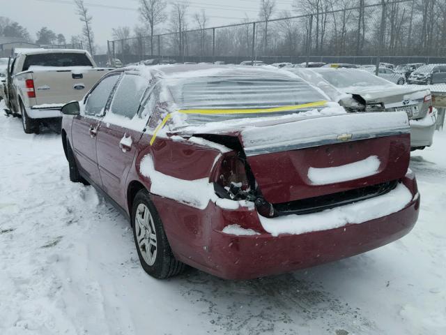 1G1ZS58N57F282375 - 2007 CHEVROLET MALIBU LS RED photo 3