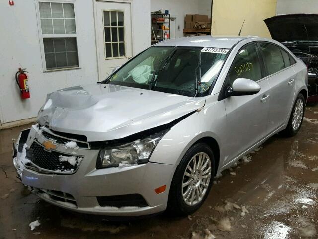 1G1PJ5SB0D7151398 - 2013 CHEVROLET CRUZE ECO SILVER photo 2