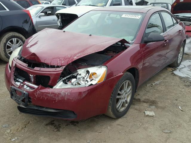 1G2ZG528X54172799 - 2005 PONTIAC G6 MAROON photo 2