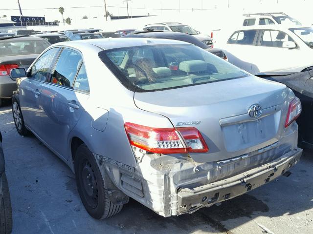 4T4BF3EK9BR189988 - 2011 TOYOTA CAMRY BASE SILVER photo 3