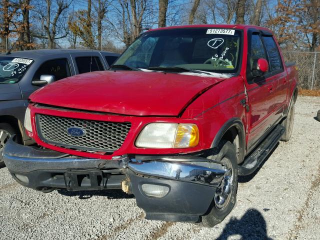 1FTRW08L61KE74738 - 2001 FORD F150 SUPER RED photo 2