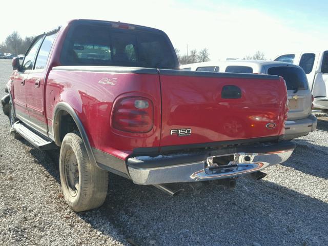 1FTRW08L61KE74738 - 2001 FORD F150 SUPER RED photo 3