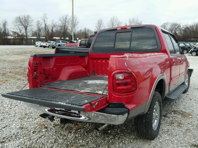 1FTRW08L61KE74738 - 2001 FORD F150 SUPER RED photo 4