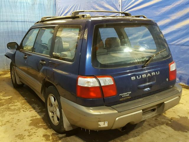 JF1SF65531H763198 - 2001 SUBARU FORESTER S BLUE photo 3