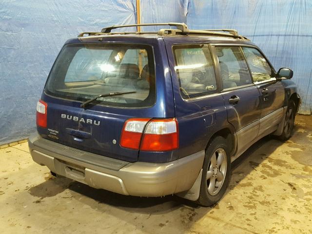 JF1SF65531H763198 - 2001 SUBARU FORESTER S BLUE photo 4