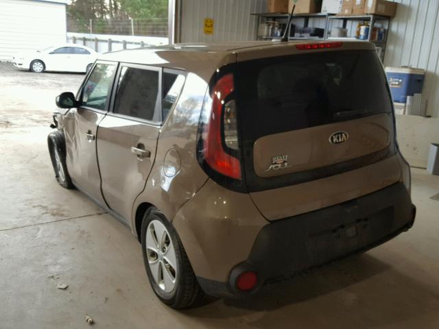 KNDJN2A24F7153563 - 2015 KIA SOUL BROWN photo 3