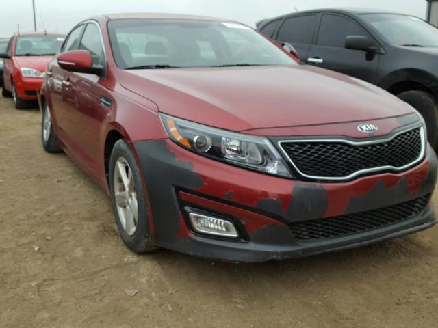 5XXGM4A73FG501106 - 2015 KIA OPTIMA LX RED photo 1