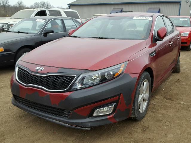 5XXGM4A73FG501106 - 2015 KIA OPTIMA LX RED photo 2