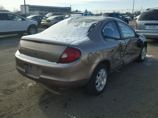 1B3ES46C6YD591904 - 2000 DODGE NEON BASE GOLD photo 4