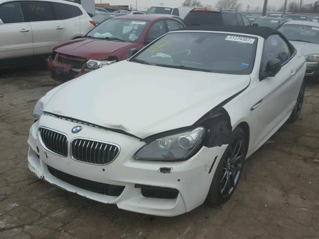 WBAYP1C50ED216259 - 2014 BMW 650 XI WHITE photo 2