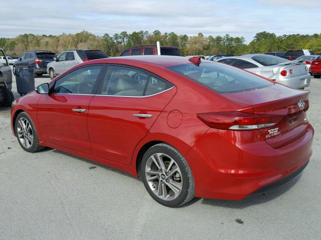 5NPD84LF9HH018125 - 2017 HYUNDAI ELANTRA SE RED photo 3