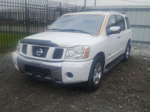 5N1BA08A27N722663 - 2007 NISSAN ARMADA SE WHITE photo 2