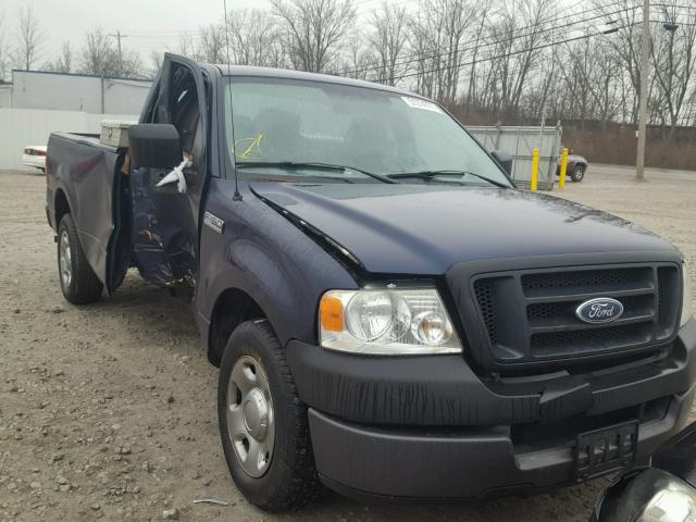 1FTRF12225NB85429 - 2005 FORD F150 BLUE photo 1