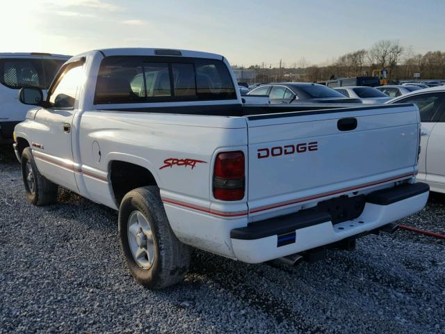 1B7HC16Y1WS536854 - 1998 DODGE RAM 1500 WHITE photo 3