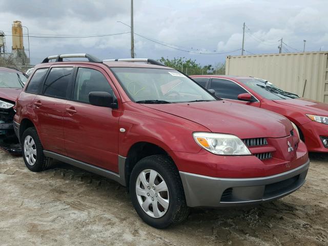 JA4LX31F15U027425 - 2005 MITSUBISHI OUTLANDER RED photo 1