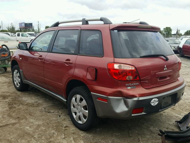 JA4LX31F15U027425 - 2005 MITSUBISHI OUTLANDER RED photo 3