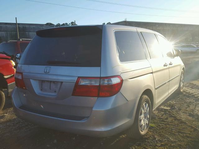 5FNRL38287B018425 - 2007 HONDA ODYSSEY LX SILVER photo 4