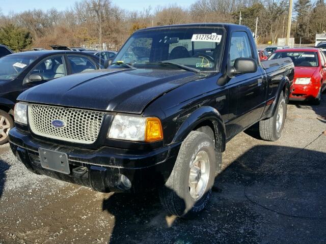 1FTYR11U72TA67860 - 2002 FORD RANGER BLACK photo 2