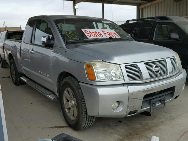 1N6BA06A65N550591 - 2005 NISSAN TITAN XE SILVER photo 1