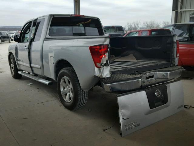 1N6BA06A65N550591 - 2005 NISSAN TITAN XE SILVER photo 3