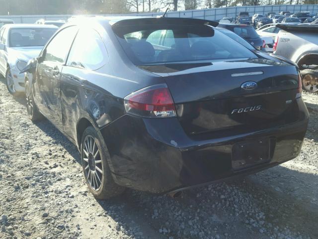 1FAHP33NX9W166940 - 2009 FORD FOCUS SES BLACK photo 3