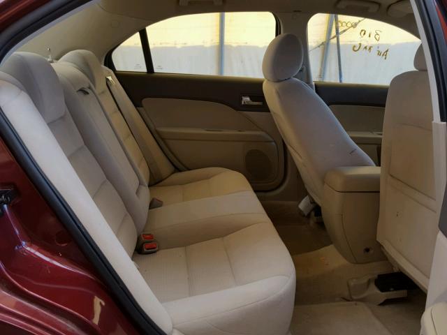 3FAHP07176R239086 - 2006 FORD FUSION SE BURGUNDY photo 6