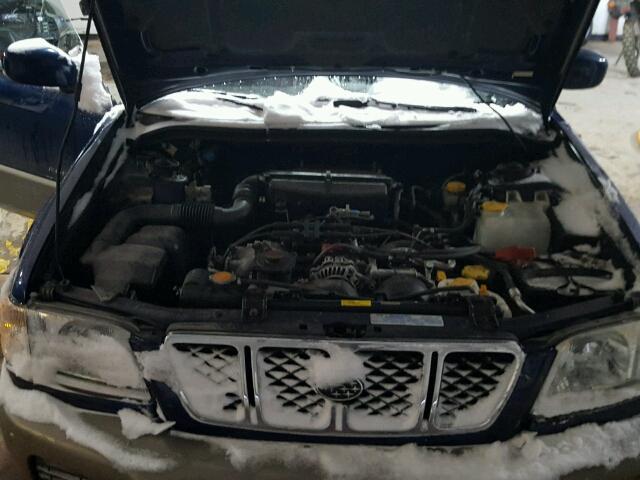 JF1SF65572H749144 - 2002 SUBARU FORESTER S BLUE photo 7