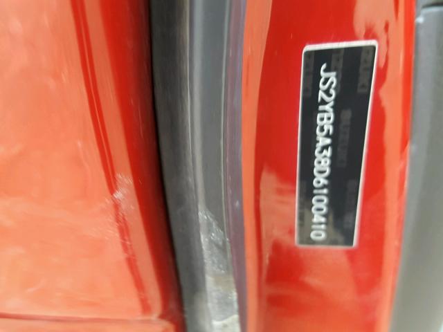 JS2YB5A38D6100410 - 2013 SUZUKI SX4 BASE RED photo 10