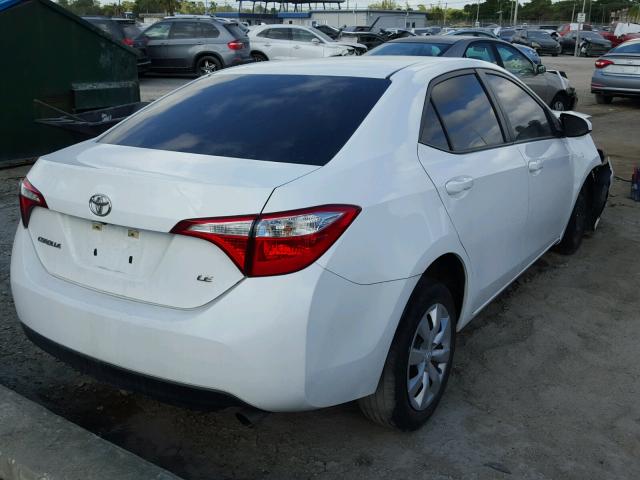 5YFBURHE8FP268522 - 2015 TOYOTA COROLLA L WHITE photo 4