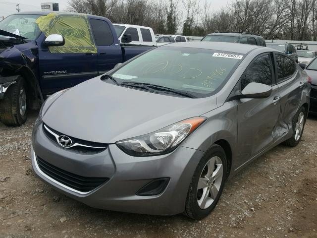 KMHDH4AE4BU109466 - 2011 HYUNDAI ELANTRA GL SILVER photo 2