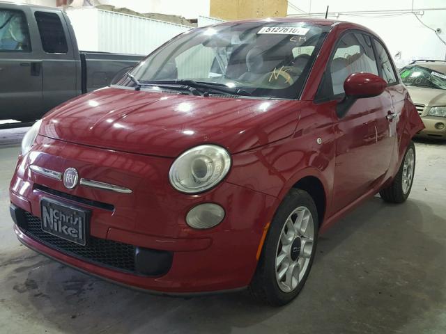 3C3CFFAR1CT112720 - 2012 FIAT 500 POP RED photo 2