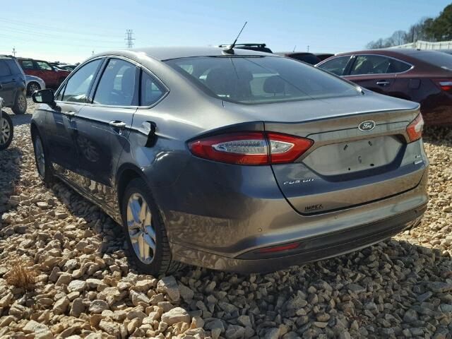 3FA6P0HR4DR165313 - 2013 FORD FUSION SE GRAY photo 3