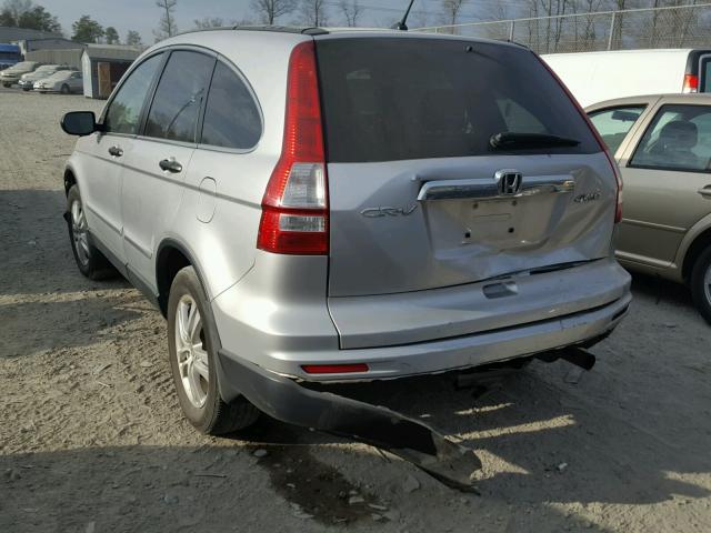 5J6RE4H55BL027657 - 2011 HONDA CR-V EX SILVER photo 3