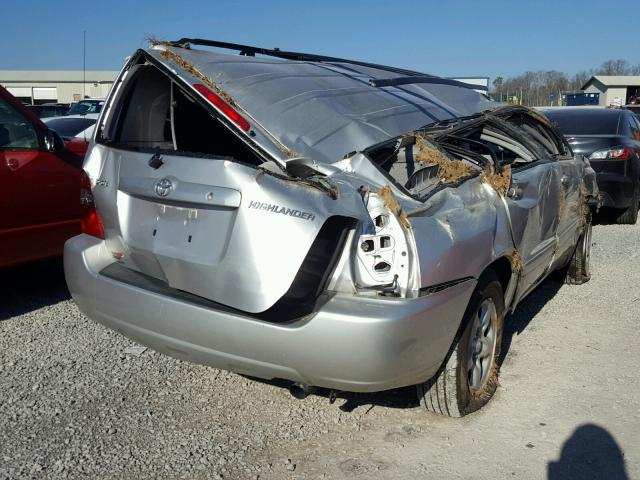 JTEGD21A160154257 - 2006 TOYOTA HIGHLANDER SILVER photo 4