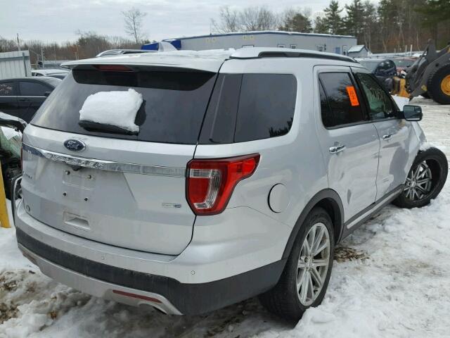 1FM5K8FH0HGB56033 - 2017 FORD EXPLORER L SILVER photo 4