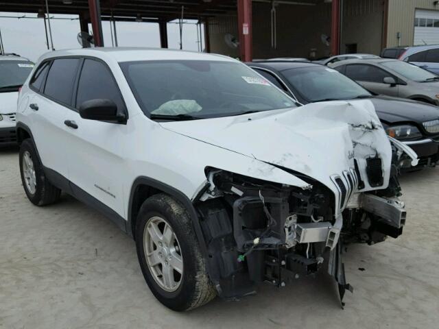 1C4PJLAB9EW154885 - 2014 JEEP CHEROKEE S WHITE photo 1