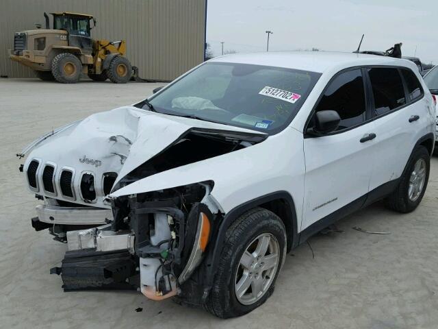 1C4PJLAB9EW154885 - 2014 JEEP CHEROKEE S WHITE photo 2