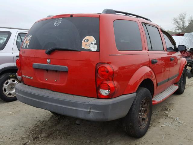 1D4HD38N85F585863 - 2005 DODGE DURANGO ST RED photo 4