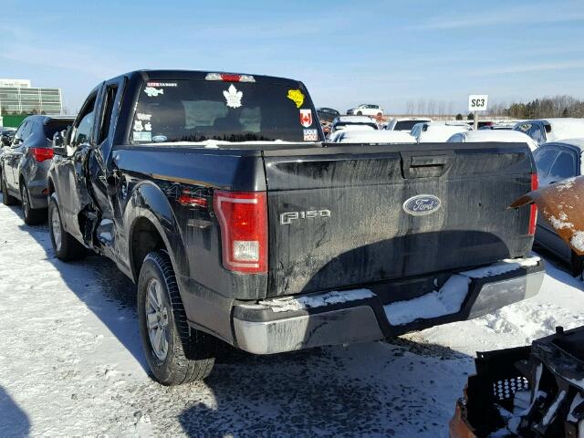 1FTEX1EP8FFB50165 - 2015 FORD F150 SUPER BLACK photo 3