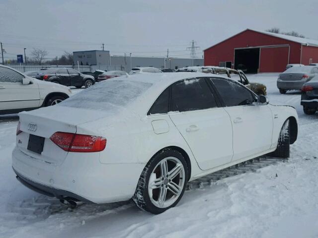 WAUFGCFL8BA163417 - 2011 AUDI S4 PREMIUM WHITE photo 4