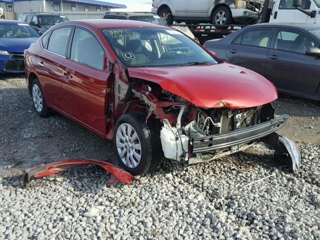 3N1AB7AP6DL771366 - 2013 NISSAN SENTRA S RED photo 1