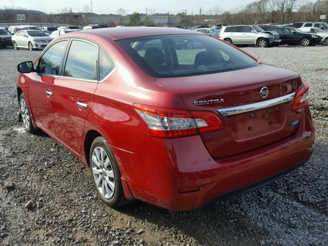 3N1AB7AP6DL771366 - 2013 NISSAN SENTRA S RED photo 3