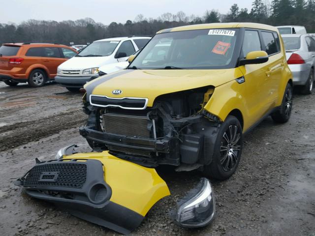 KNDJP3A58E7007059 - 2014 KIA SOUL + YELLOW photo 2