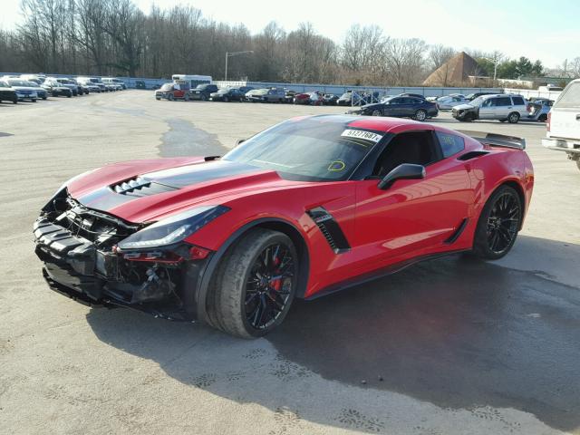 1G1YT2D60G5607221 - 2016 CHEVROLET CORVETTE 3 RED photo 2