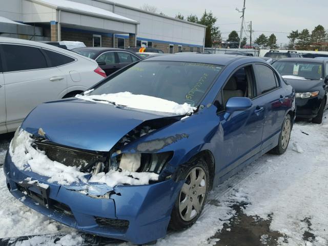 2HGFA1F54AH317360 - 2010 HONDA CIVIC LX BLUE photo 2