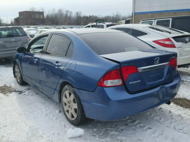 2HGFA1F54AH317360 - 2010 HONDA CIVIC LX BLUE photo 3