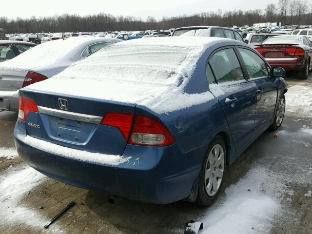 1HGFA16529L011370 - 2009 HONDA CIVIC LX BLUE photo 4